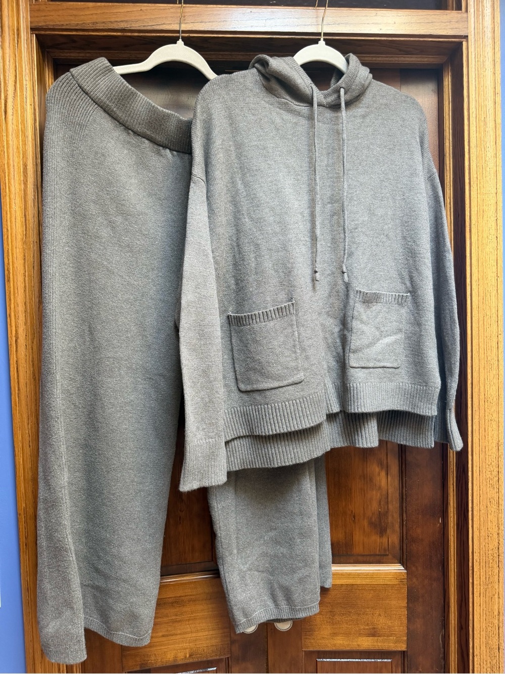Target, A New Day, Women’s Heathered Brown Hoodie and Pant Sweater Set